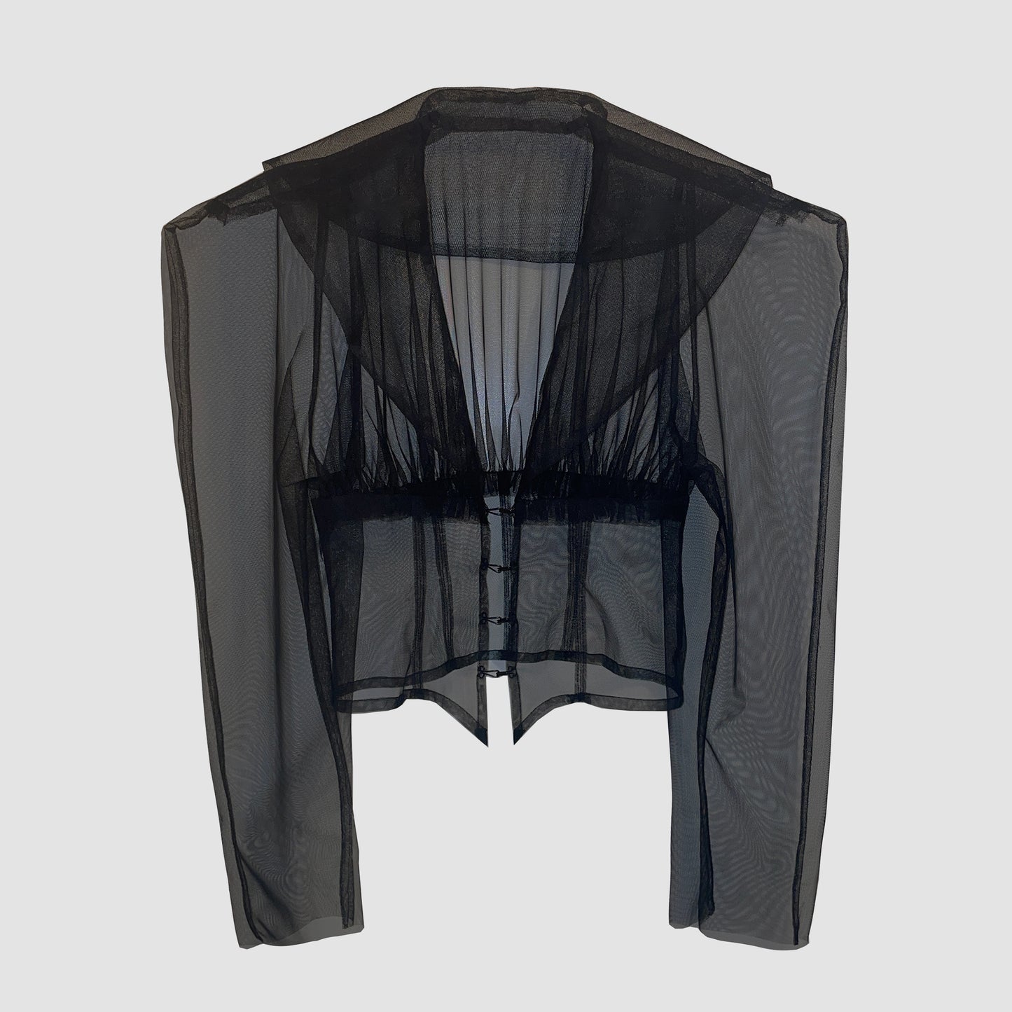 BLACK TULLE CORSET TOP