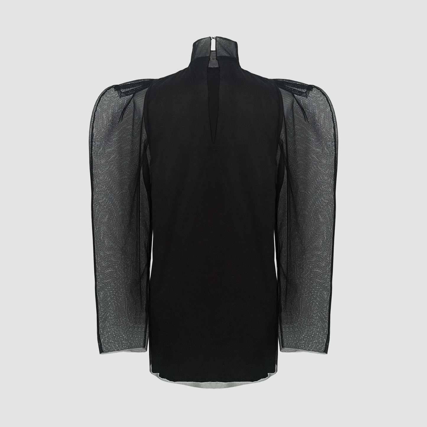 BLACK TULLE SLEEK DRESS