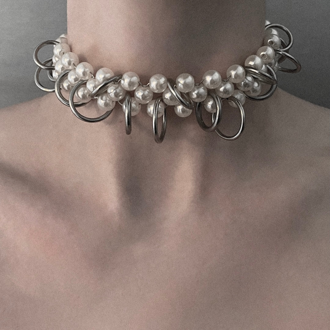 PEARL METAL RING CHOKER