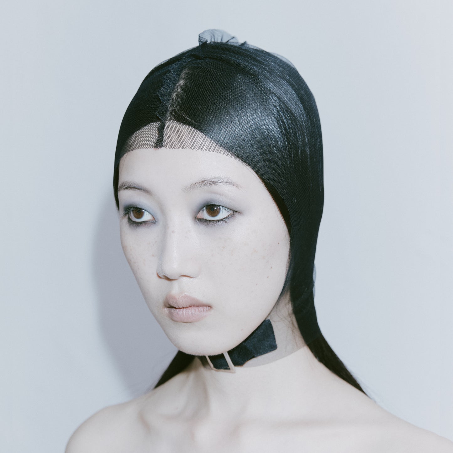 BLACK TULLE BALACLAVA