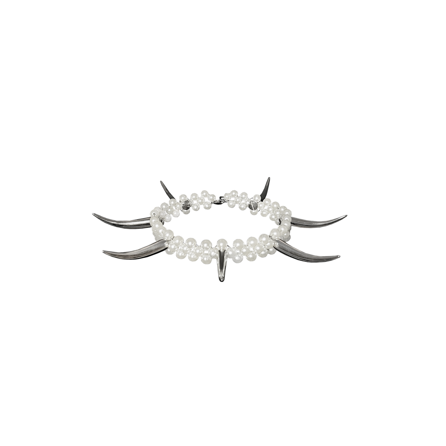 PEARL DEMON SPIKES CHOKER ONE ROW