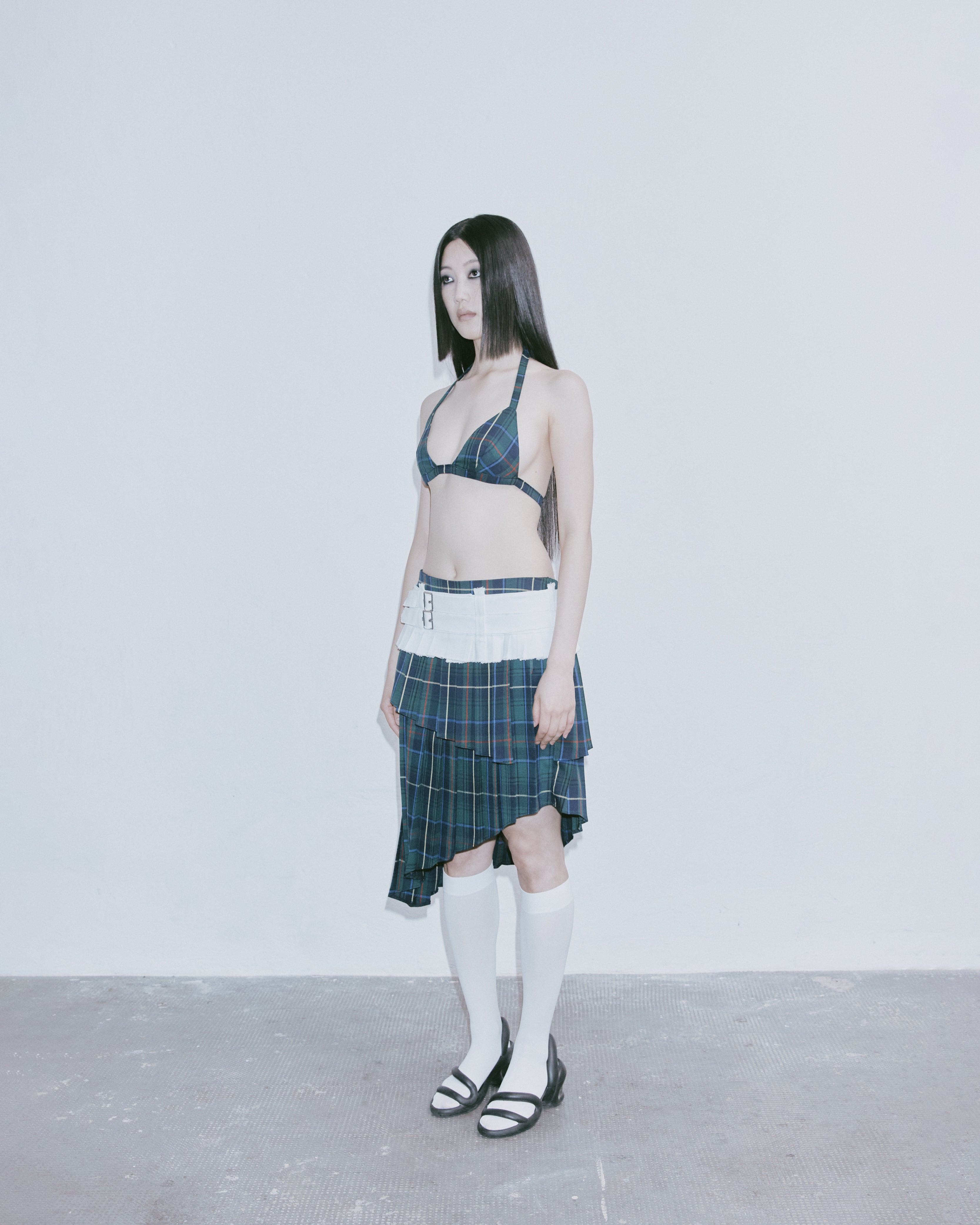 DENIM PLEATED BELT / MICRO SKIRT – Vanessa Baernthol