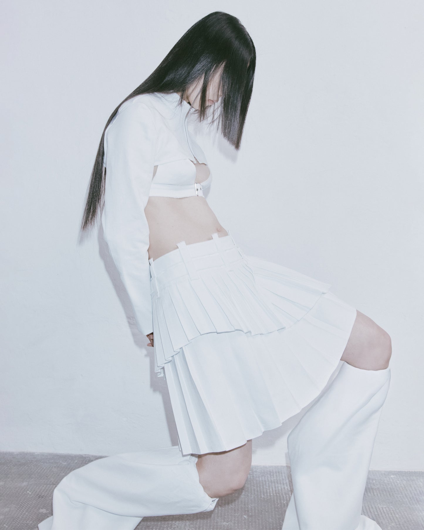 TWO-PIECE ASYMMETRICAL MINI SKIRT (W)