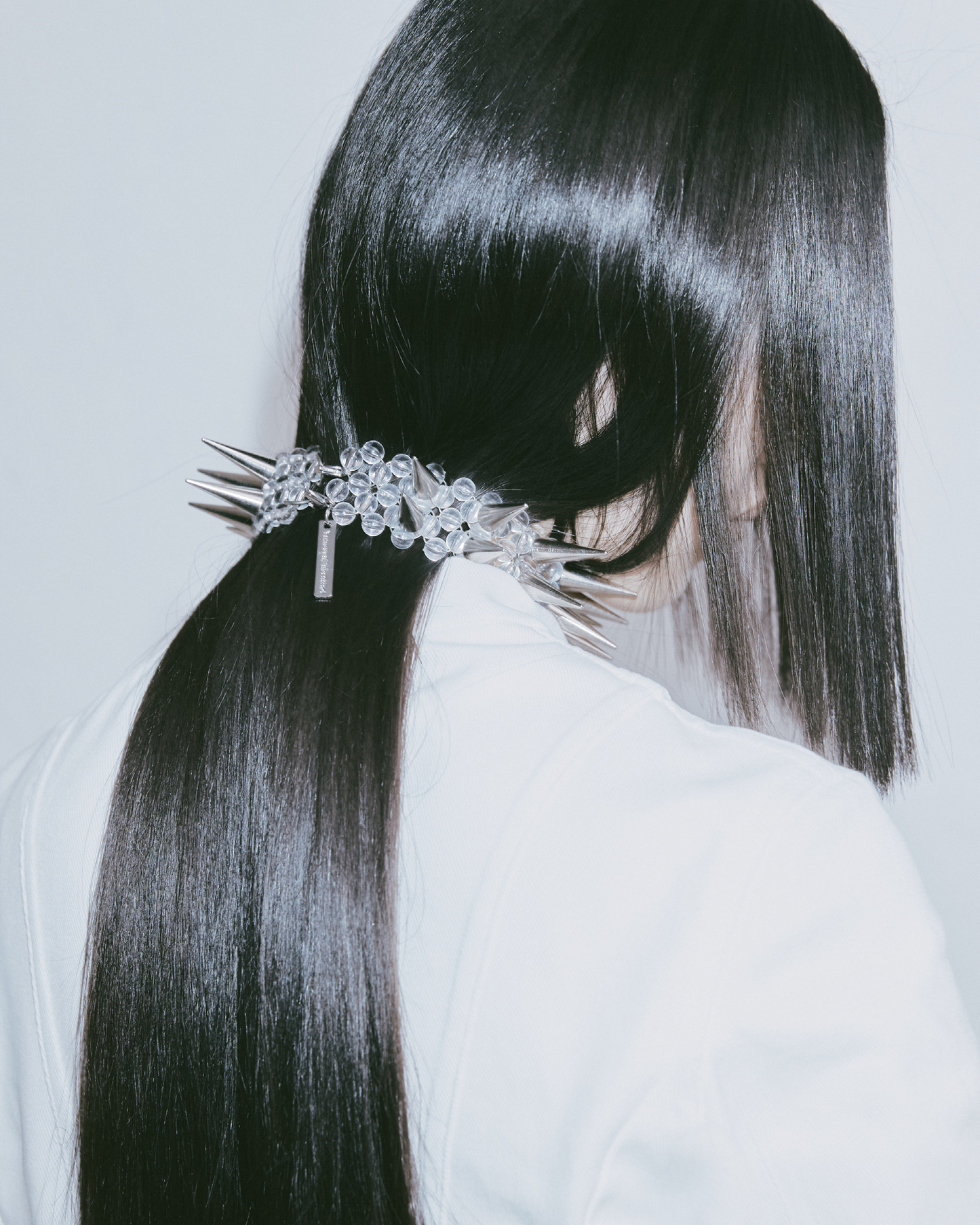 SHEER PEARL STEEL THORN CHOKER