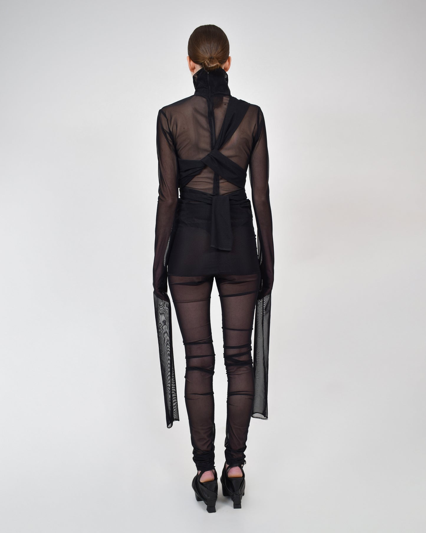 DRAPED TULLE XTRA LS TOP