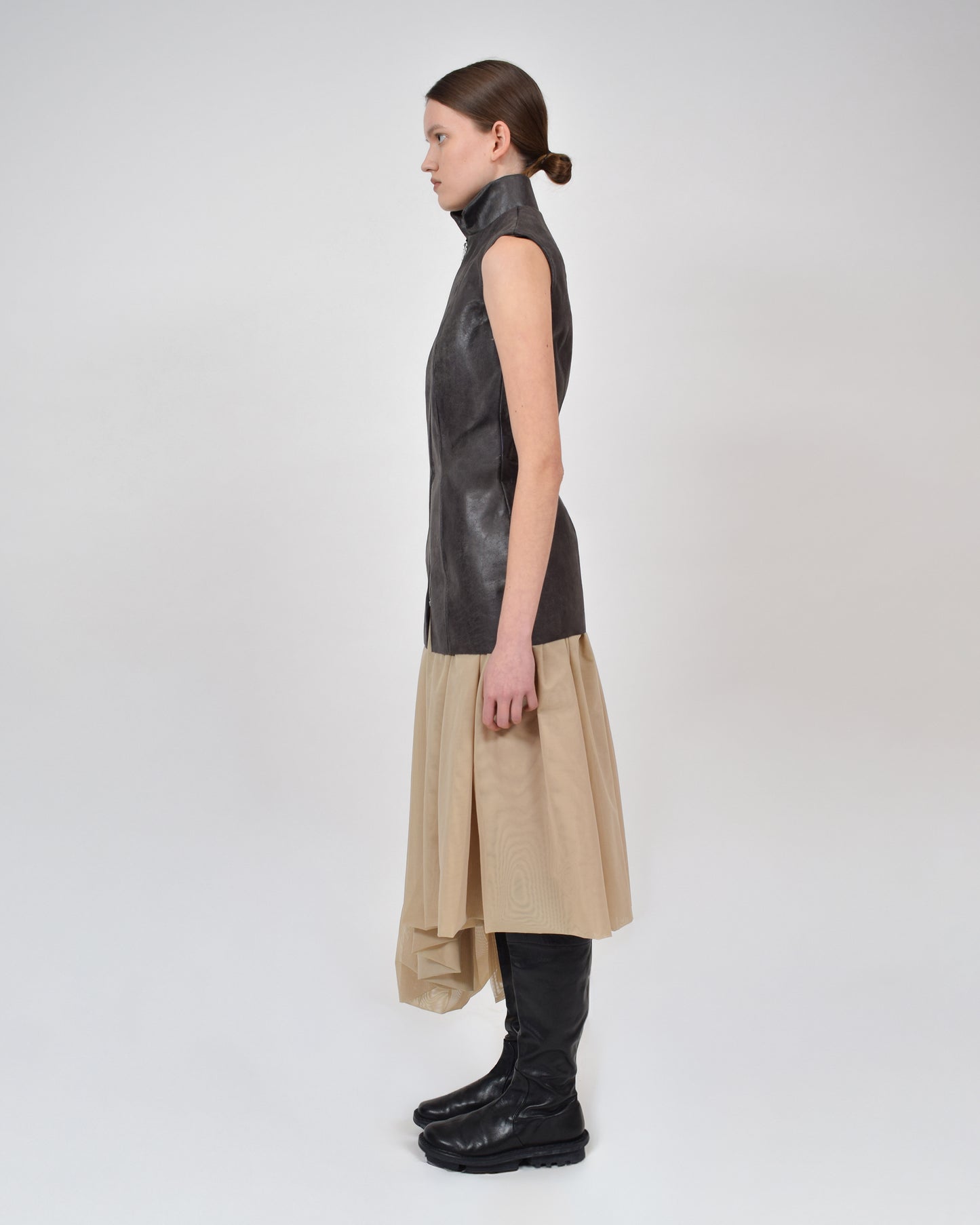 FAUX LEATHER VEST