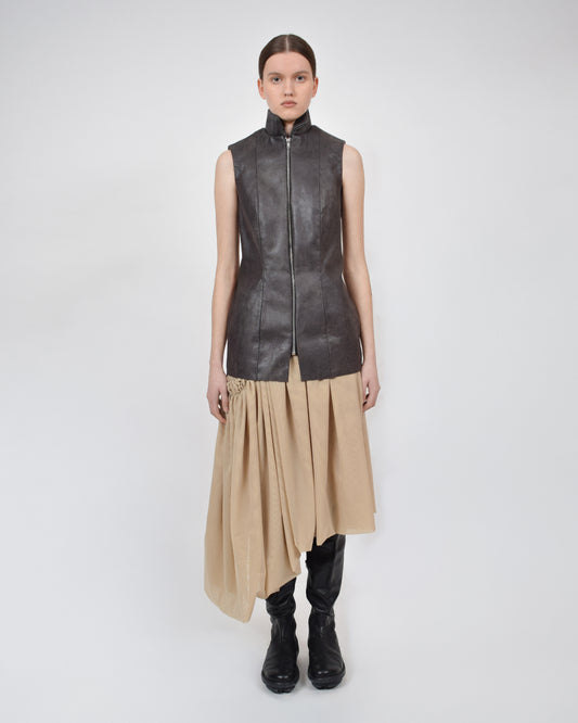 FAUX LEATHER VEST